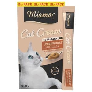 Miamor Cat Snack Liver Paté Cream - 12 x 16 g