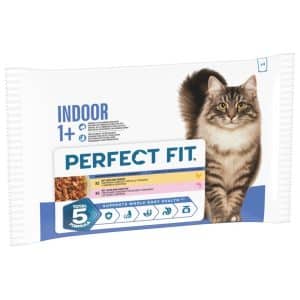 Perfect Fit Indoor 1+ - Mixpack: kyckling + lax (4 x 85 g)