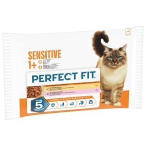 Perfect Fit Sensitive 1+ - Mixpack kyckling + lax (4 x 85 g)