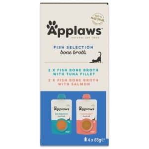 Applaws Cat fiskbuljong Selection 4 x 85 g - Fiskurval (2 sorter)