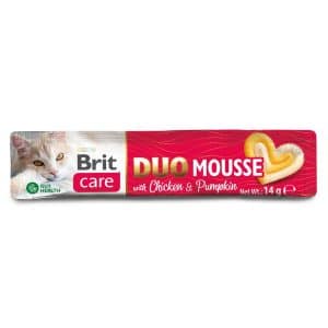 Brit Care Cat Creamy Duo Mousse Chicken & Pumpkin Flytande Kattgodis 4x14 g