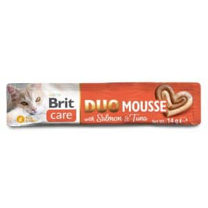 Brit Care Cat Creamy Duo Mousse Salmon & Tuna Flytande Kattgodis 4x14 g