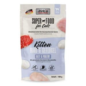 Ekonomipack: MAC's Cat Pouch Kitten 24 x 100 g - Nötkött & fjäderfä