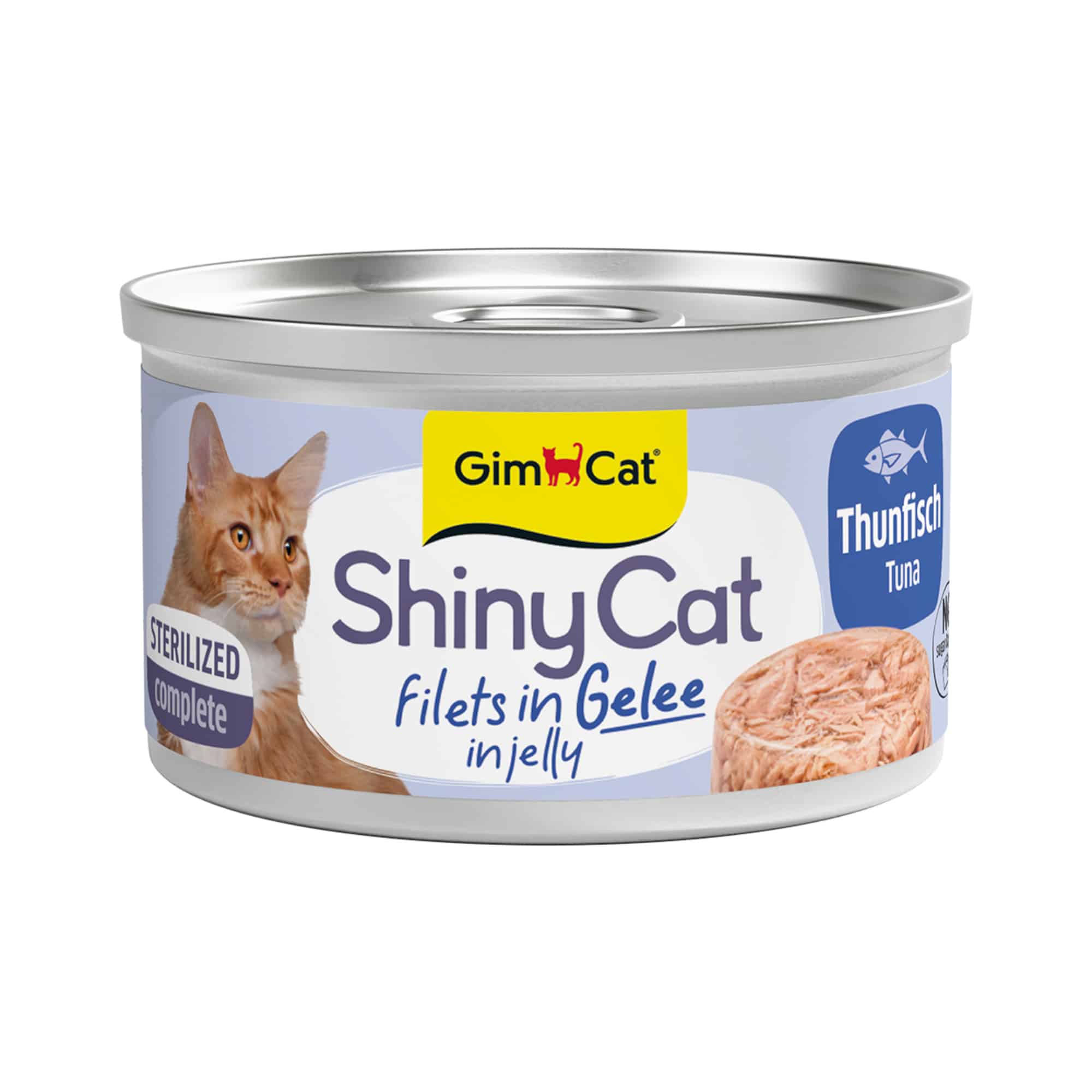 GimCat ShinyCat Sterilized i gelé 24 x 70 g - Tonfisk