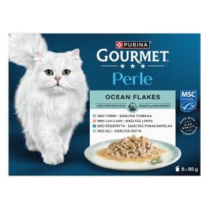 Gourmet Perle Cat Adult Ocean Flakes in Gravy Våtfoder till Katt 8x85 g