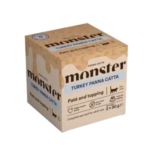 Monster Cat Panna Catta Turkey för katten 2 x 80 g