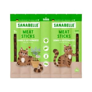 Sanabelle Meat Sticks - 35 g lamm & kattmynta