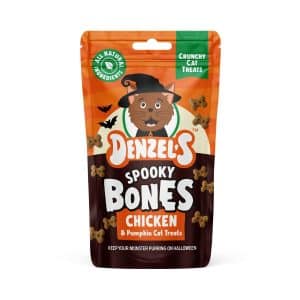 Denzel's Halloween Cat Spooky Bones Knaprigt Kattgodis 50 g