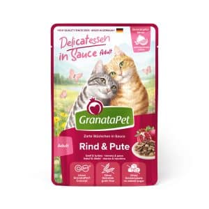 GranataPet Delicatessen i sås 12 x 100 g - Nötkött & kalkon