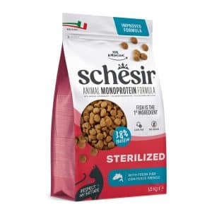 Schesir Sterilized med fisk - Ekonomipack: 3 x 1,5 kg