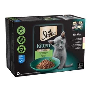 Sheba Kitten Våtfoder till Kattunge med Lax och Kyckling 12x85 g