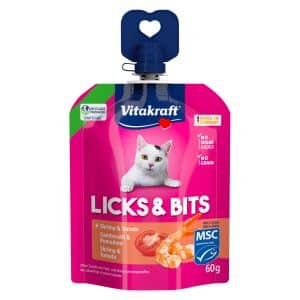 Vitakraft Licks & Bits 16 x 60 g - Räkor & tomat