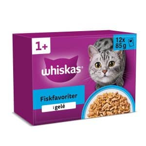 Whiskas 1+ Fish Selection Våtfoder till katt 12x85 g