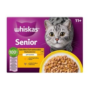 Whiskas 11+ Våtfoder till Katt Senior Fjäderfä i Gelé 12x85 g