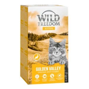 Wild Freedom Kitten portionsformar 6 x 85 g - Golden Valley - kanin & kyckling