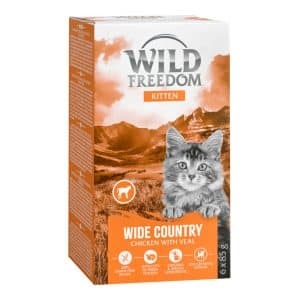 Wild Freedom Kitten portionsformar 6 x 85 g - Wide Country - kalv & kyckling