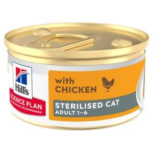 Hill's Science Plan Adult Sterilised Mousse - Ekonomipack: Kyckling (48 x 85 g)