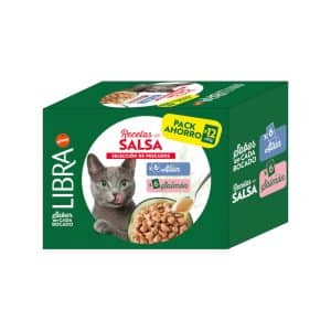 Libra Cat Fiskurval i sås med lax + tonfisk - 12 x 85 g