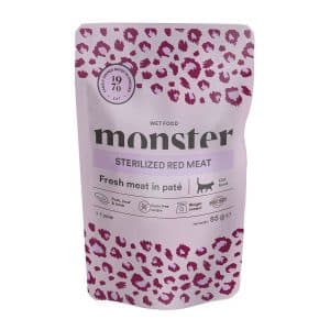 Monster Cat Adult Sterilized Red Meat Paté Våtfoder till Katt