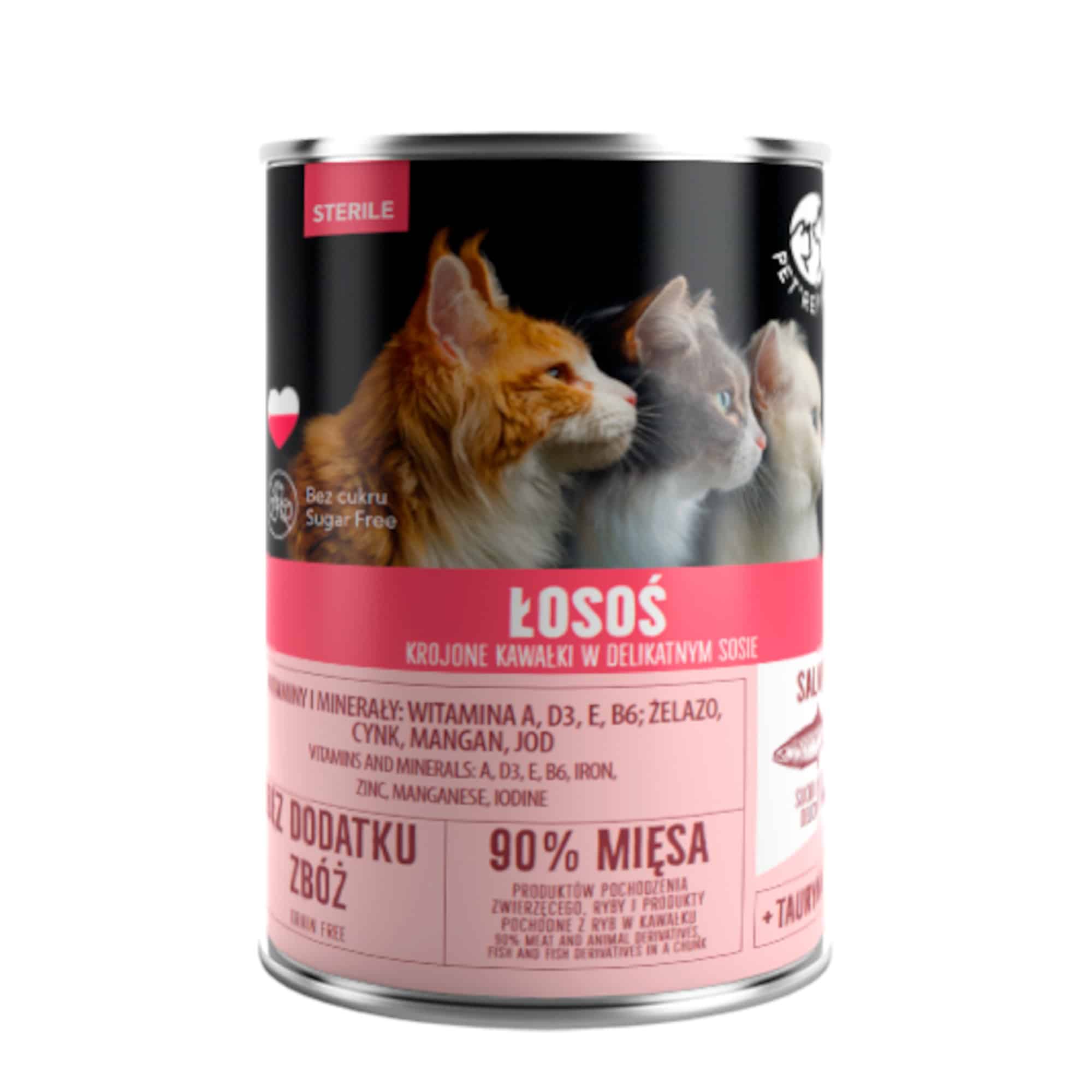 Pet Republic Sterilized våtfoder för katt i sås - Ekonomipack: Lax (20 x 400 g)