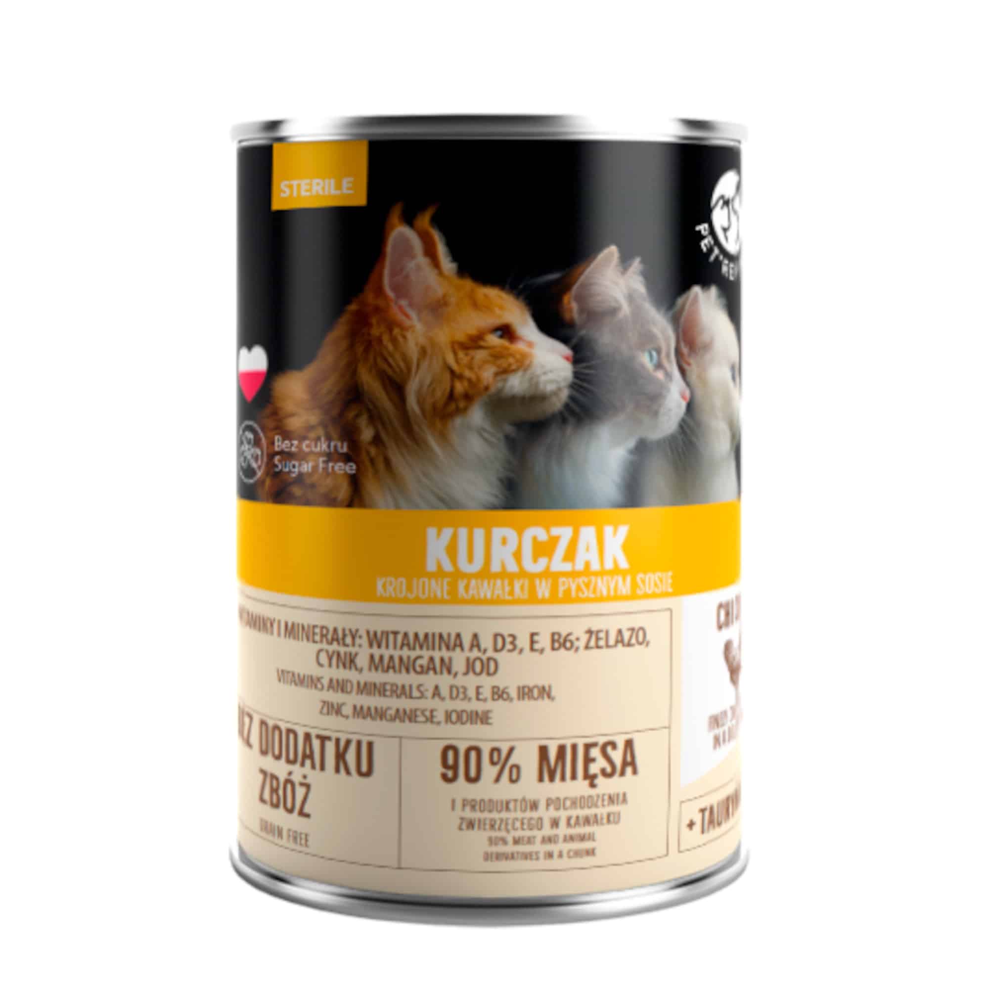 Pet Republic Sterilized våtfoder för katt i sås - Kyckling (10 x 400 g)
