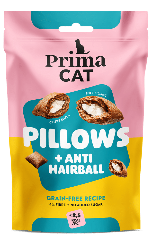 PrimaCat Pillows Anti Hairball Godis för katter 60 g