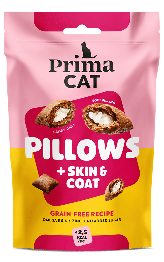 PrimaCat Pillows Skin & Coat Godis för katter 60 g