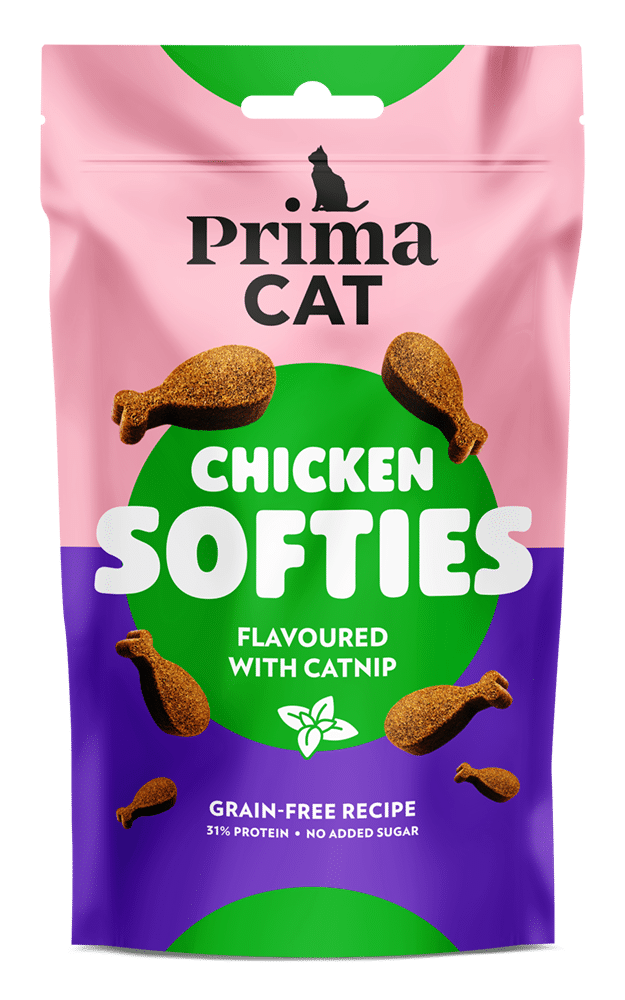PrimaCat Softies Chicken-Catnip Godis för katter 50 g