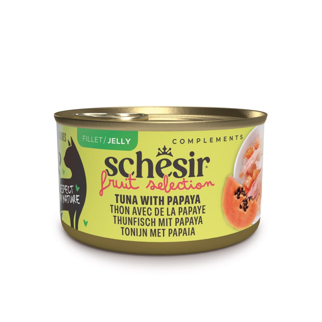 Schesir Cat Fruit Selection 12 x 75 g - Tonfisk & papaya i gelé